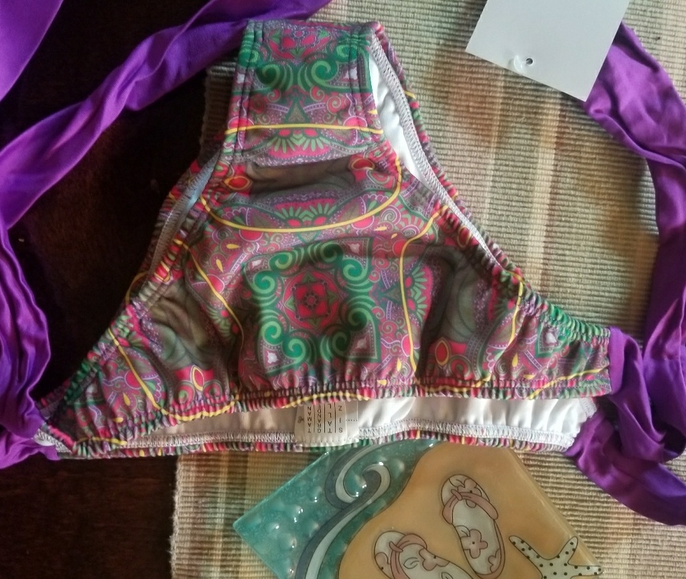 Long side tie cheeky bikini